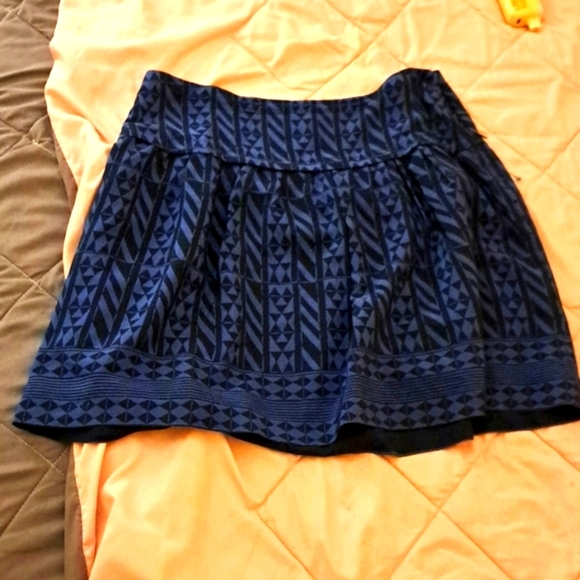 Madewell Silk Skyline Mini Skirt Blue Size 4 NWOT - Picture 3 of 7
